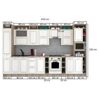 Bucatarie LEEA ART FRONT MDF ELBA 400 K002 / decor 102